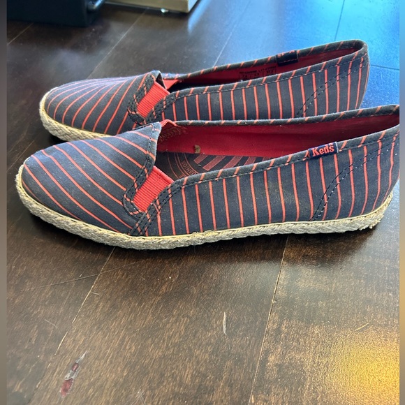 KEDS women’s slip-on espadrilles, very good condition, blue & red, women size 7 - Picture 2 of 3